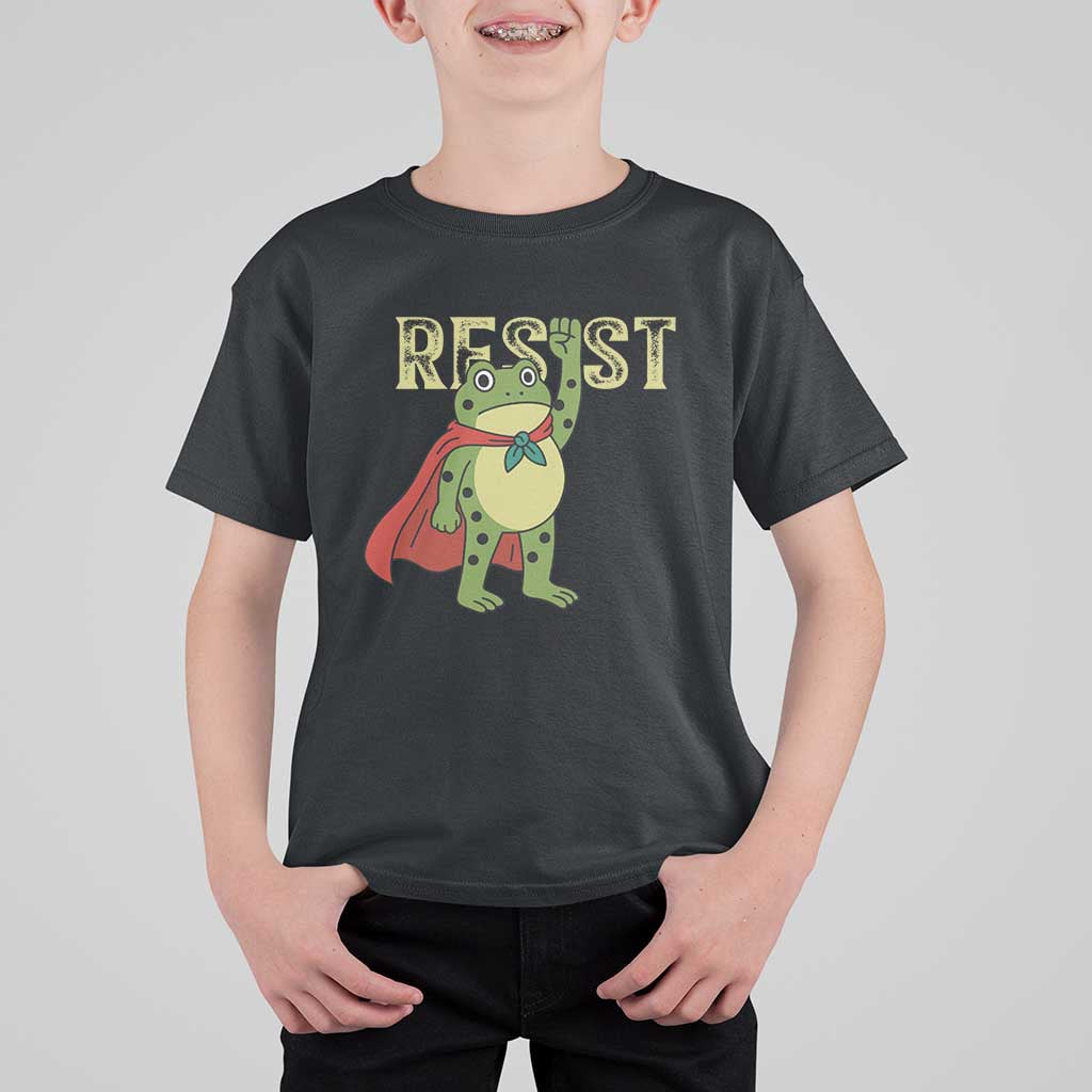 Resist Super Frog T Shirt For Kid Free Portland Political Satire Retro Graphic - Wonder Print Shop