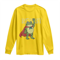 Resist Super Frog Long Sleeve Shirt Free Portland Political Satire Retro Graphic - Wonder Print Shop