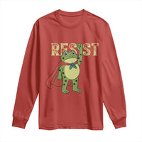 Resist Super Frog Long Sleeve Shirt Free Portland Political Satire Retro Graphic - Wonder Print Shop