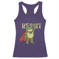 Resist Super Frog Racerback Tank Top Free Portland Political Satire Retro Graphic - Wonder Print Shop