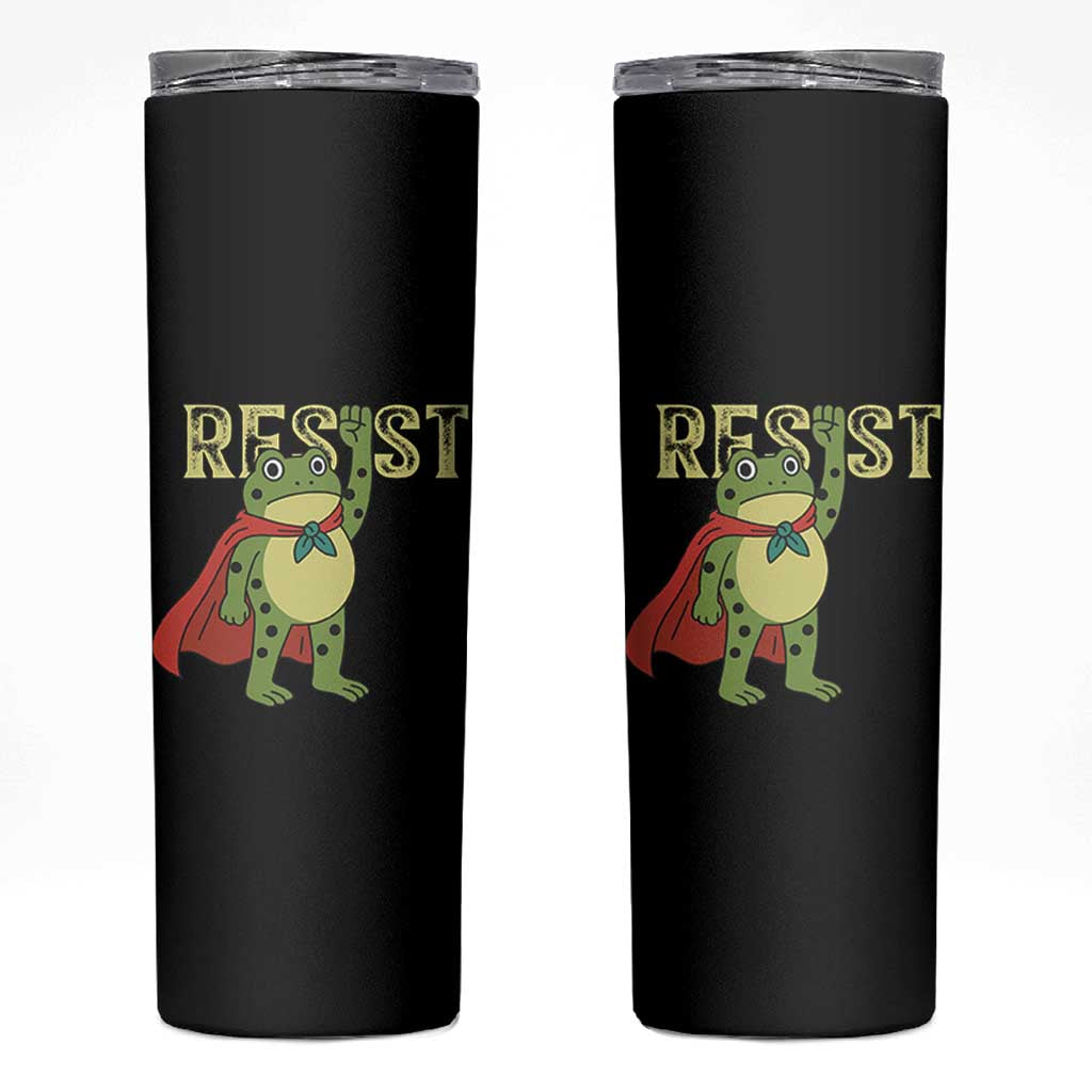 Resist Super Frog Skinny Tumbler Free Portland Political Satire Retro Graphic - Wonder Print Shop