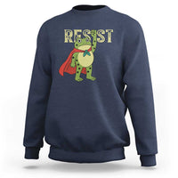Resist Super Frog Sweatshirt Free Portland Political Satire Retro Graphic - Wonder Print Shop