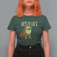 Resist Super Frog T Shirt For Women Free Portland Political Satire Retro Graphic - Wonder Print Shop