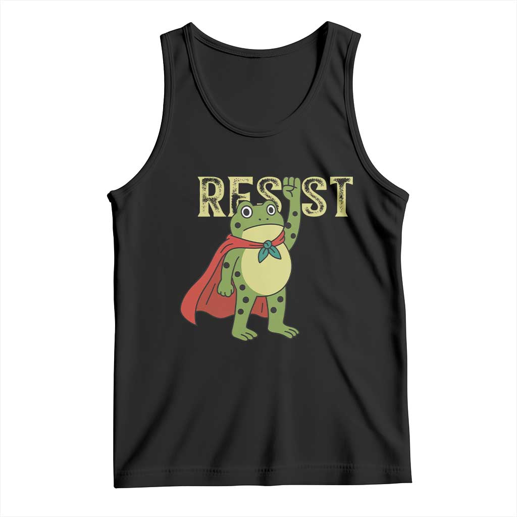 Resist Super Frog Tank Top Free Portland Political Satire Retro Graphic - Wonder Print Shop
