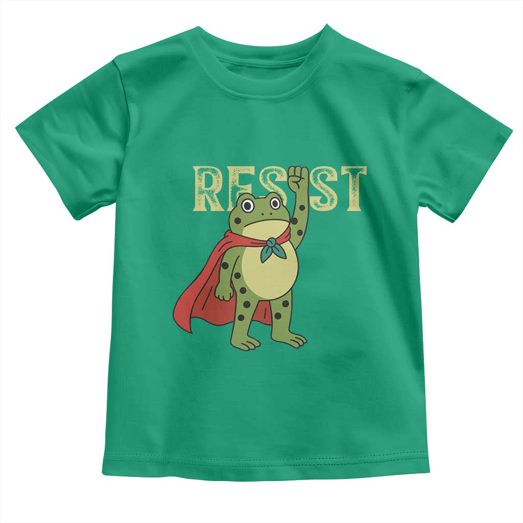 Resist Super Frog Toddler T Shirt Free Portland Political Satire Retro Graphic - Wonder Print Shop