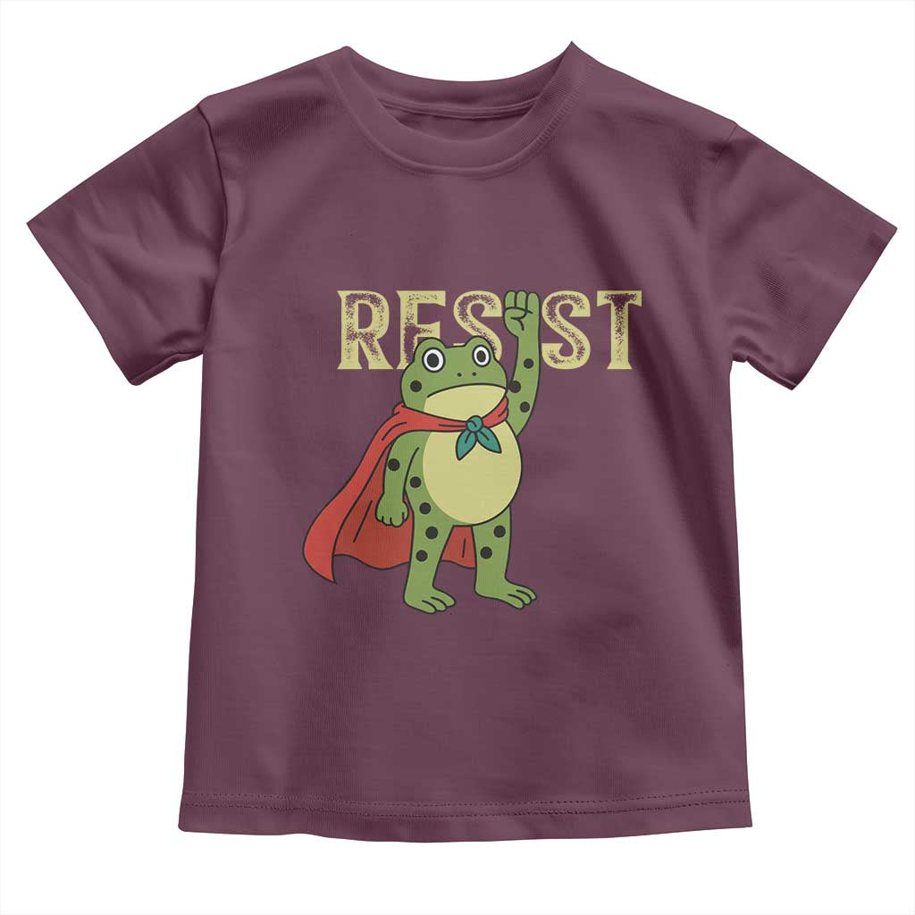Resist Super Frog Toddler T Shirt Free Portland Political Satire Retro Graphic - Wonder Print Shop
