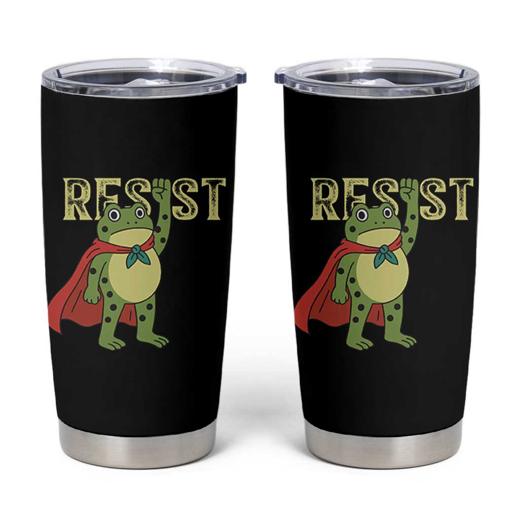 Resist Super Frog Tumbler Cup Free Portland Political Satire Retro Graphic - Wonder Print Shop
