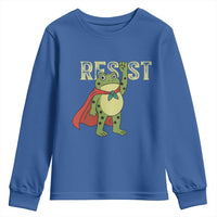 Resist Super Frog Youth Sweatshirt Free Portland Political Satire Retro Graphic - Wonder Print Shop