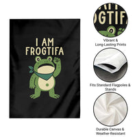 I Am Frogtifa Garden Flag Frog Resist Antifascist with Raised Fist Bandana - Wonder Print Shop