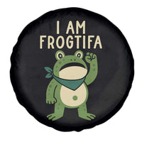 I Am Frogtifa Spare Tire Cover Frog Resist Antifascist with Raised Fist Bandana - Wonder Print Shop