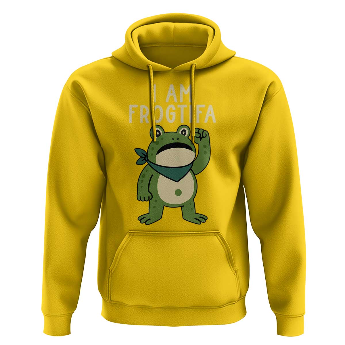 I Am Frogtifa Hoodie Frog Resist Antifascist with Raised Fist Bandana - Wonder Print Shop