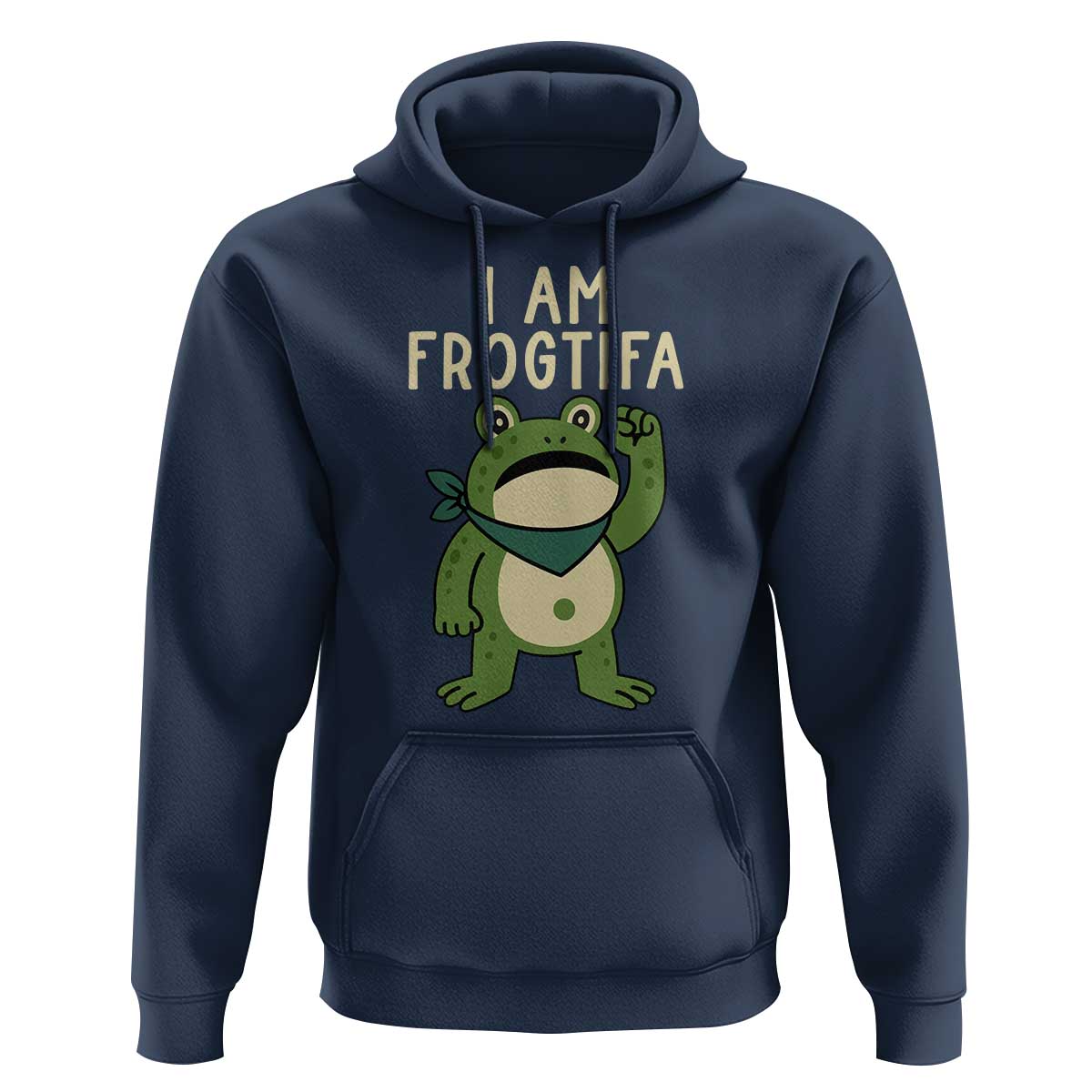 I Am Frogtifa Hoodie Frog Resist Antifascist with Raised Fist Bandana - Wonder Print Shop