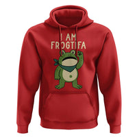 I Am Frogtifa Hoodie Frog Resist Antifascist with Raised Fist Bandana - Wonder Print Shop