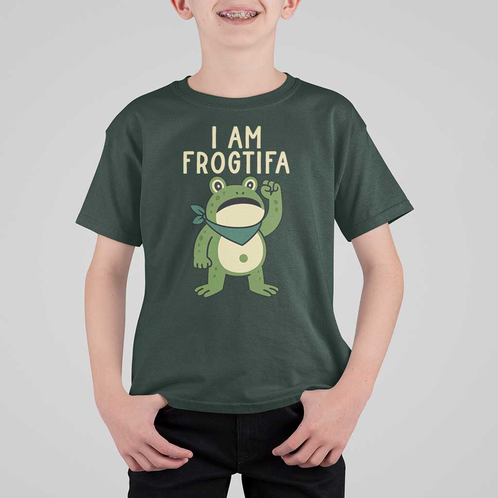 I Am Frogtifa T Shirt For Kid Frog Resist Antifascist with Raised Fist Bandana - Wonder Print Shop