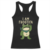 I Am Frogtifa Racerback Tank Top Frog Resist Antifascist with Raised Fist Bandana - Wonder Print Shop