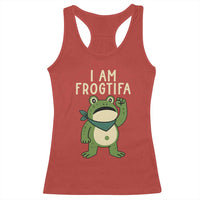 I Am Frogtifa Racerback Tank Top Frog Resist Antifascist with Raised Fist Bandana - Wonder Print Shop