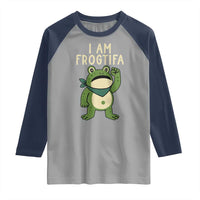 I Am Frogtifa Raglan Shirt Frog Resist Antifascist with Raised Fist Bandana - Wonder Print Shop