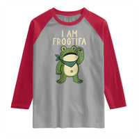 I Am Frogtifa Raglan Shirt Frog Resist Antifascist with Raised Fist Bandana - Wonder Print Shop