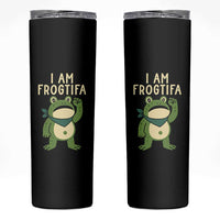 I Am Frogtifa Skinny Tumbler Frog Resist Antifascist with Raised Fist Bandana - Wonder Print Shop