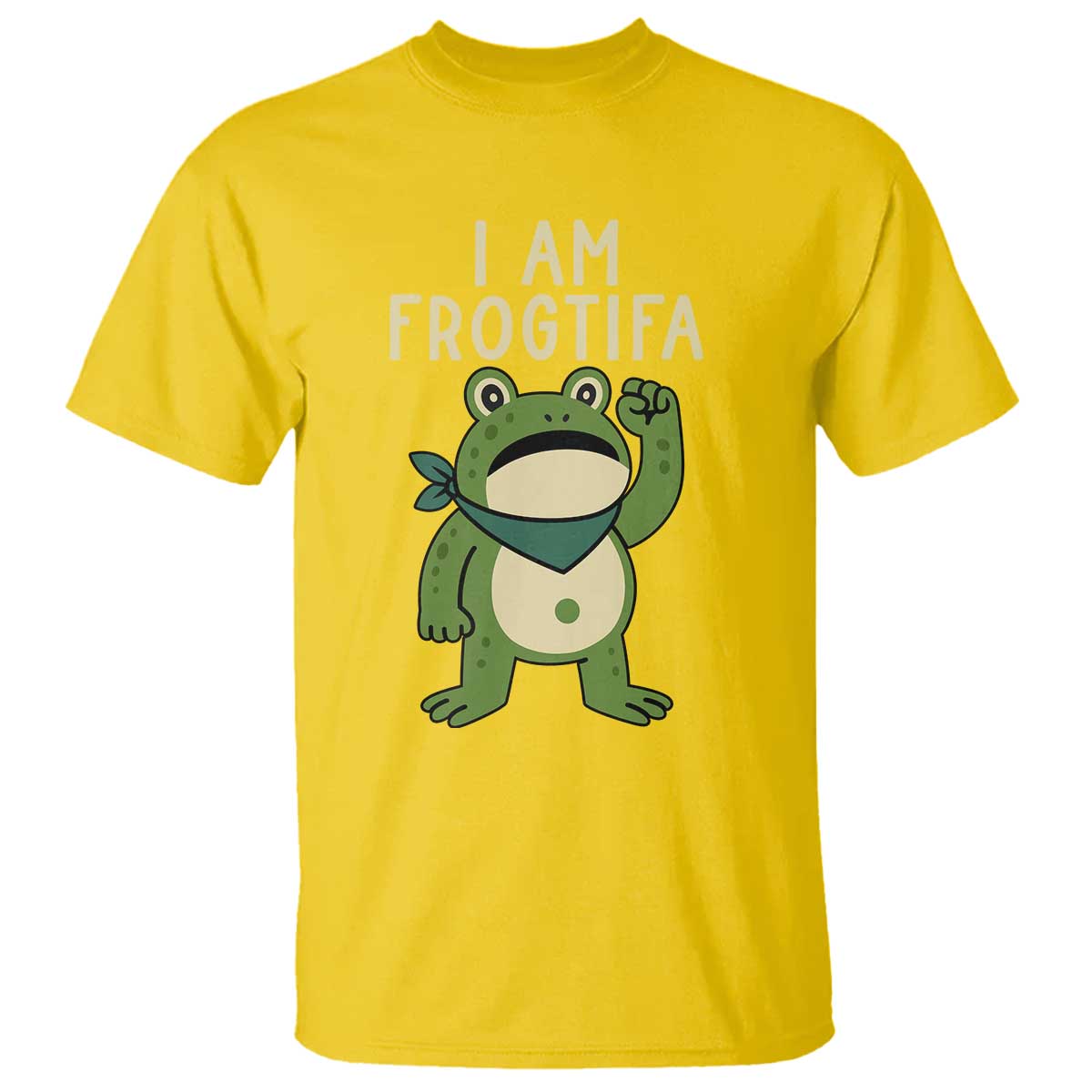 I Am Frogtifa T Shirt Frog Resist Antifascist with Raised Fist Bandana - Wonder Print Shop