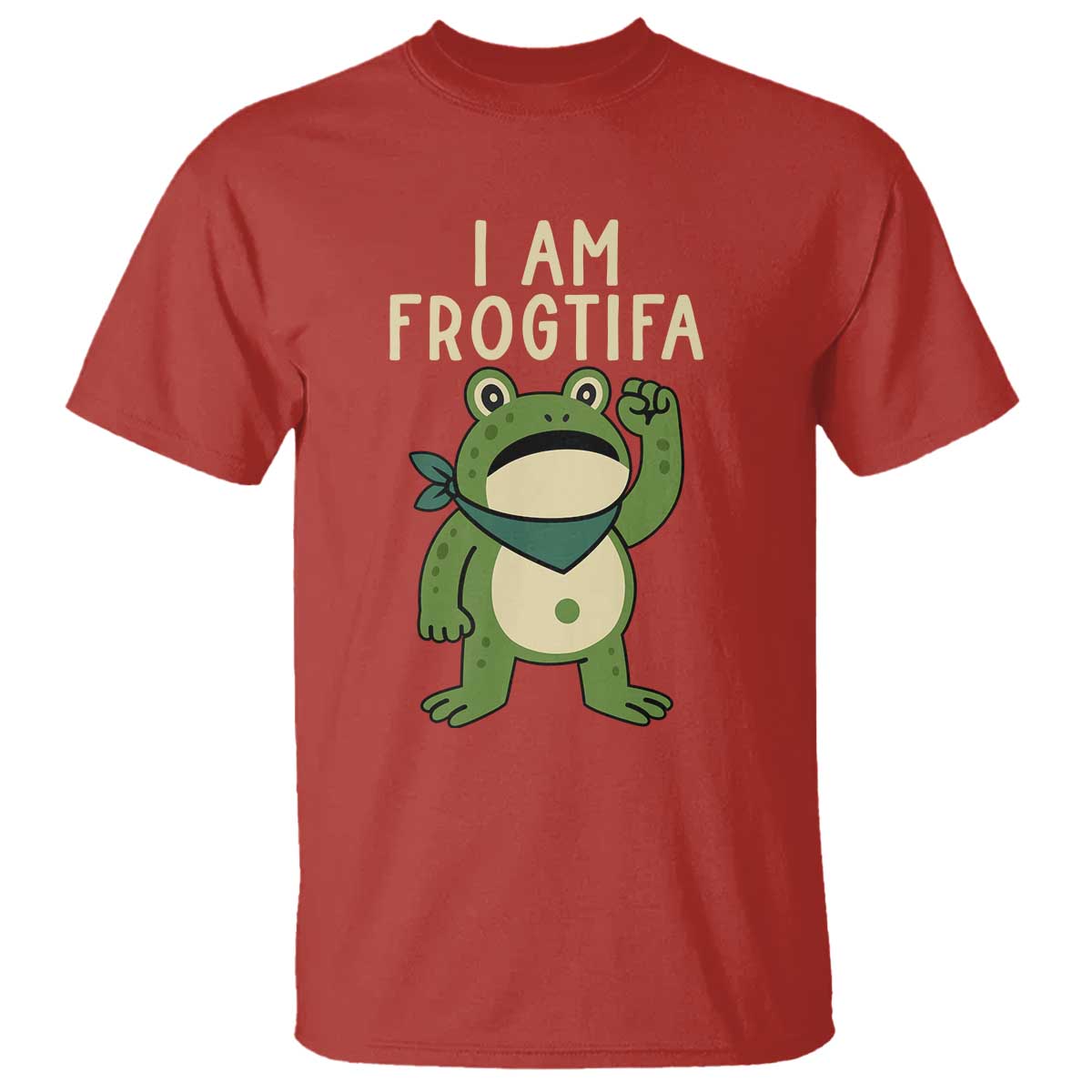 I Am Frogtifa T Shirt Frog Resist Antifascist with Raised Fist Bandana - Wonder Print Shop