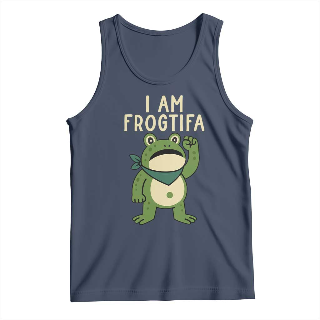 I Am Frogtifa Tank Top Frog Resist Antifascist with Raised Fist Bandana - Wonder Print Shop