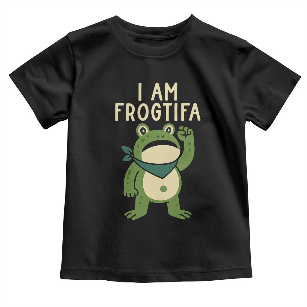 I Am Frogtifa Toddler T Shirt Frog Resist Antifascist with Raised Fist Bandana - Wonder Print Shop