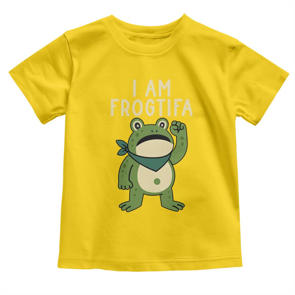 I Am Frogtifa Toddler T Shirt Frog Resist Antifascist with Raised Fist Bandana - Wonder Print Shop