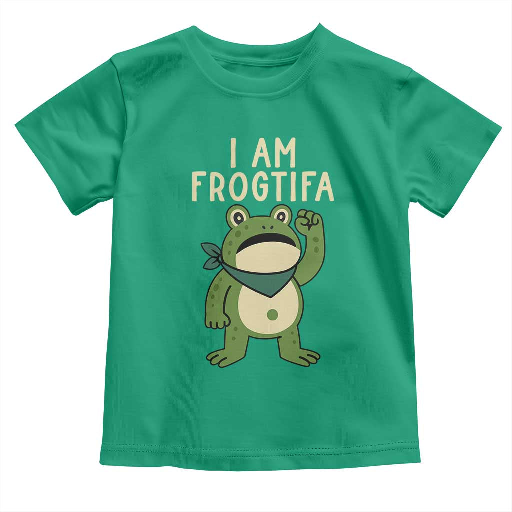 I Am Frogtifa Toddler T Shirt Frog Resist Antifascist with Raised Fist Bandana - Wonder Print Shop