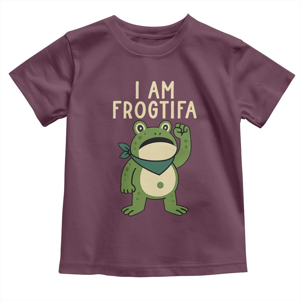 I Am Frogtifa Toddler T Shirt Frog Resist Antifascist with Raised Fist Bandana - Wonder Print Shop