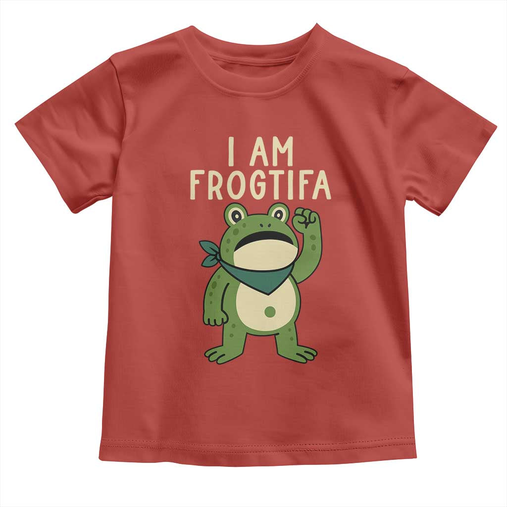 I Am Frogtifa Toddler T Shirt Frog Resist Antifascist with Raised Fist Bandana - Wonder Print Shop
