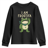 I Am Frogtifa Youth Sweatshirt Frog Resist Antifascist with Raised Fist Bandana - Wonder Print Shop