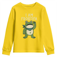 I Am Frogtifa Youth Sweatshirt Frog Resist Antifascist with Raised Fist Bandana - Wonder Print Shop