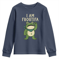 I Am Frogtifa Youth Sweatshirt Frog Resist Antifascist with Raised Fist Bandana - Wonder Print Shop