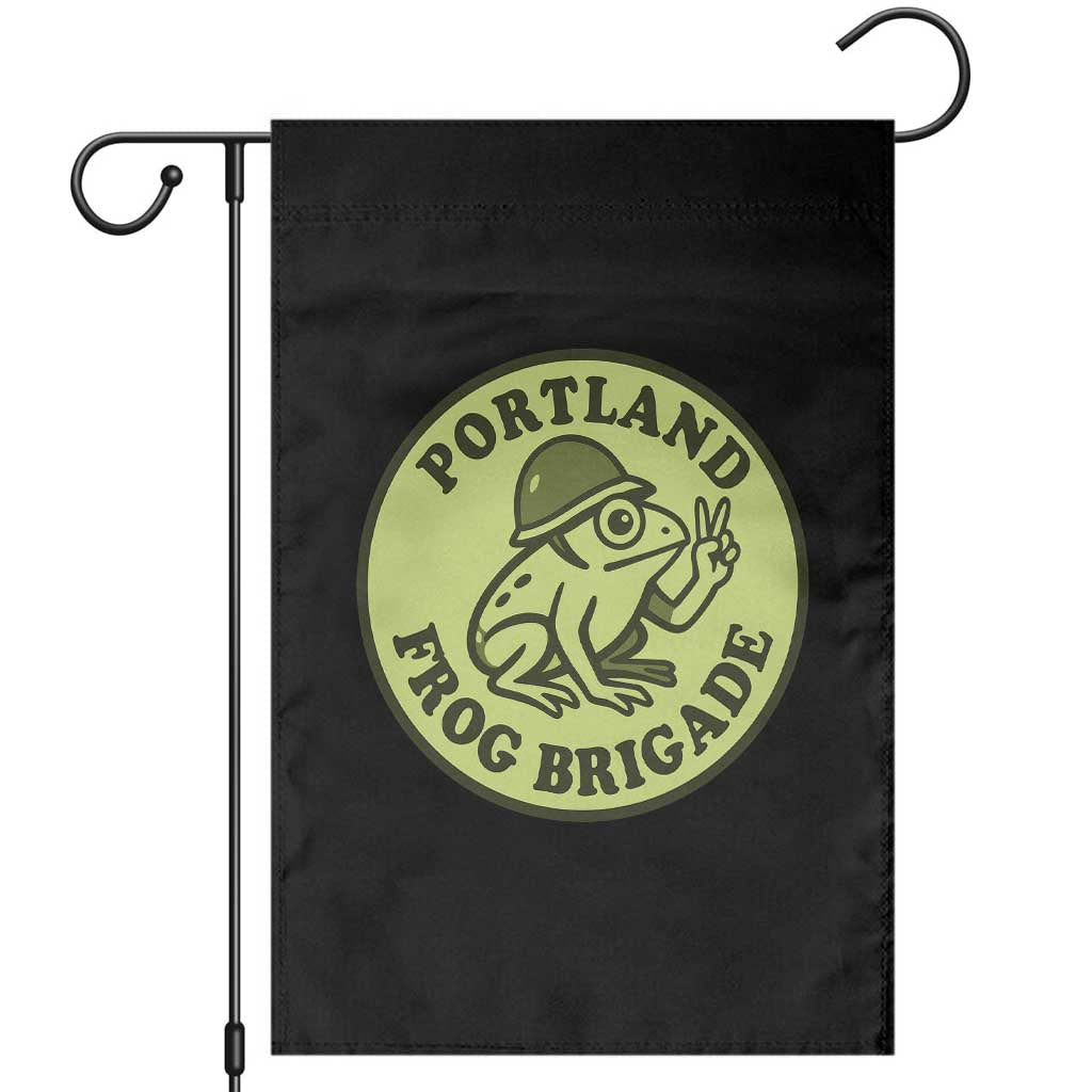 Portland Frog Brigade Garden Flag Peace Frog Protest Badge - Wonder Print Shop
