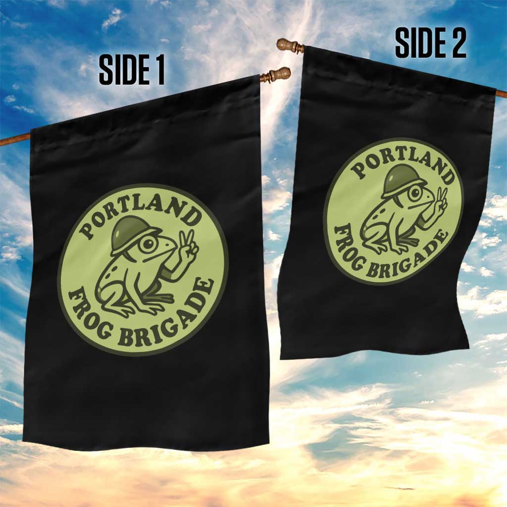 Portland Frog Brigade Garden Flag Peace Frog Protest Badge - Wonder Print Shop