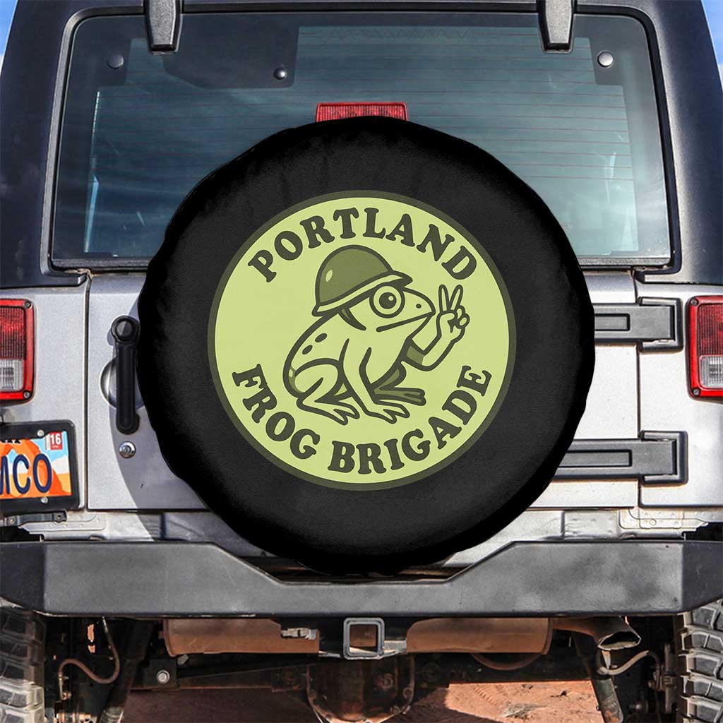 Portland Frog Brigade Spare Tire Cover Peace Frog Protest Badge - Wonder Print Shop