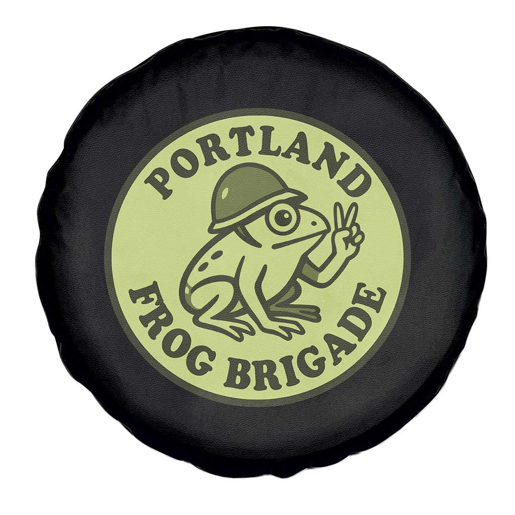 Portland Frog Brigade Spare Tire Cover Peace Frog Protest Badge - Wonder Print Shop