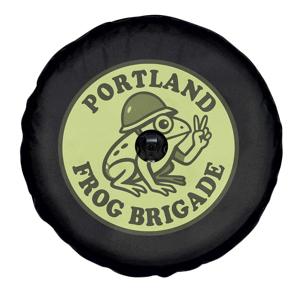 Portland Frog Brigade Spare Tire Cover Peace Frog Protest Badge - Wonder Print Shop