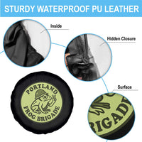 Portland Frog Brigade Spare Tire Cover Peace Frog Protest Badge - Wonder Print Shop