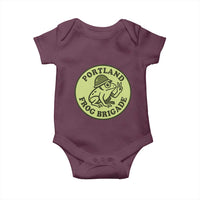 Portland Frog Brigade Baby Onesie Peace Frog Protest Badge - Wonder Print Shop