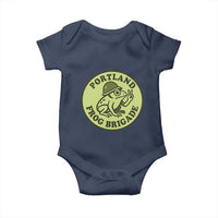 Portland Frog Brigade Baby Onesie Peace Frog Protest Badge - Wonder Print Shop