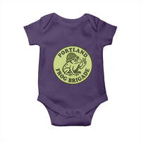 Portland Frog Brigade Baby Onesie Peace Frog Protest Badge - Wonder Print Shop