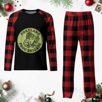 Portland Frog Brigade Plaid Pajama Set Peace Frog Protest Badge - Wonder Print Shop
