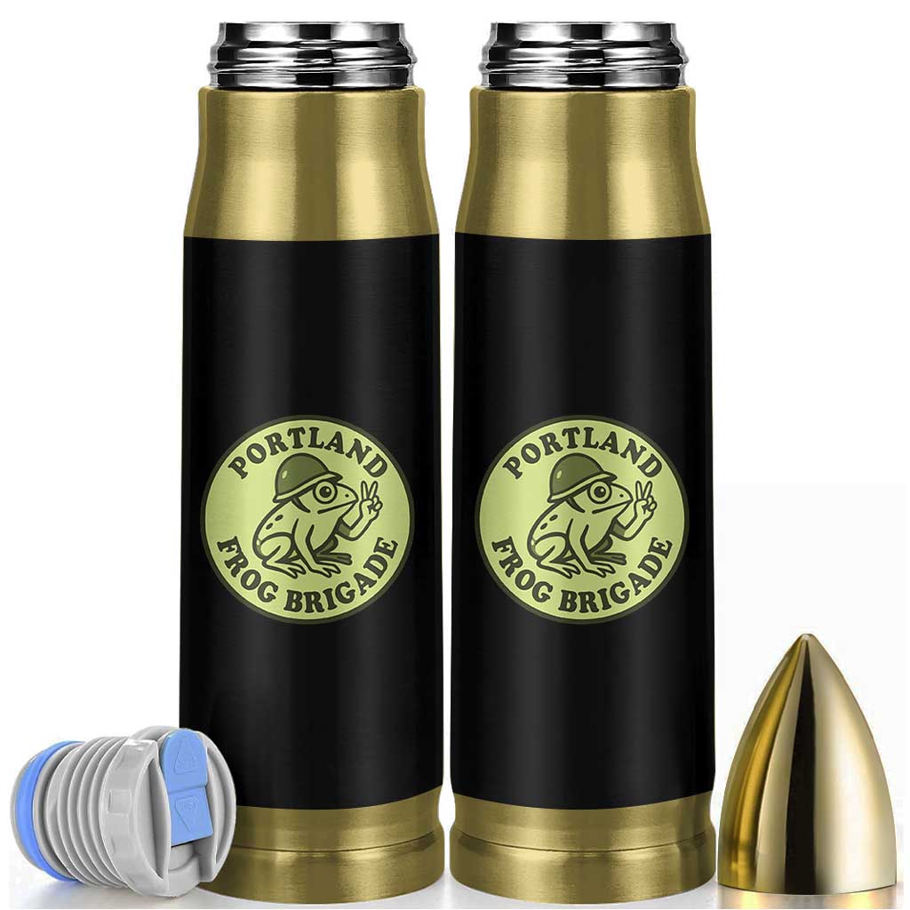 Portland Frog Brigade Bullet Tumbler Peace Frog Protest Badge - Wonder Print Shop