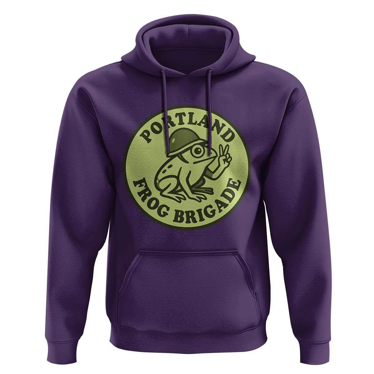 Portland Frog Brigade Hoodie Peace Frog Protest Badge - Wonder Print Shop