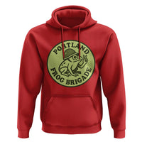 Portland Frog Brigade Hoodie Peace Frog Protest Badge - Wonder Print Shop