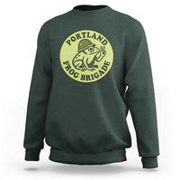 Portland Frog Brigade Sweatshirt Peace Frog Protest Badge - Wonder Print Shop