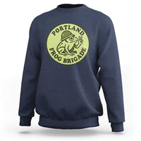 Portland Frog Brigade Sweatshirt Peace Frog Protest Badge - Wonder Print Shop