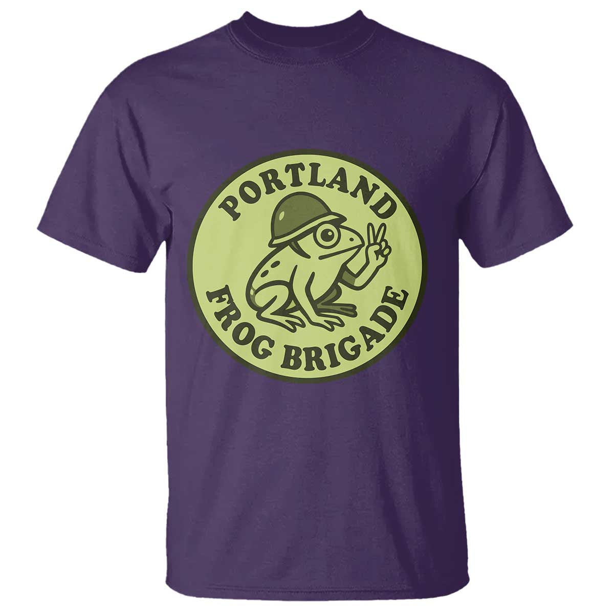 Portland Frog Brigade T Shirt Peace Frog Protest Badge - Wonder Print Shop